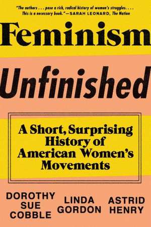 Feminism Unfinished – A Short, Surprising History of American Women`s Movements de Dorothy Sue Cobble