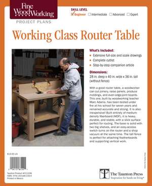 Fine Woodworking's Working-Class Router Table Plan de Marc Adams