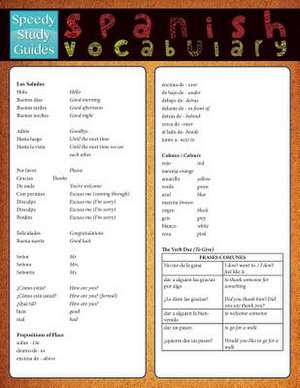 Spanish Vocabulary (Speedy Study Guide) de Speedy Publishing Llc