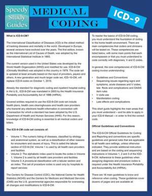 Medical Coding ICD-9 (Speedy Study Guide) de Speedy Publishing LLC