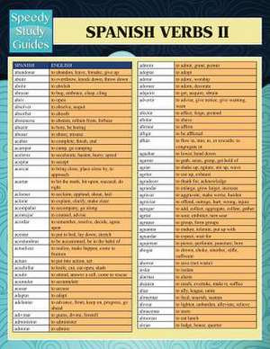Spanish Verbs II (Speedy Language Study Guides) de Speedy Publishing Llc