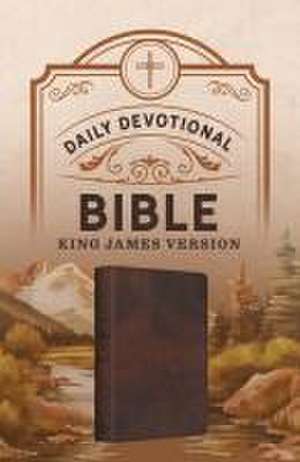 Daily Devotional Bible King James Version [Hickory Cross] de Compiled By Barbour Staff