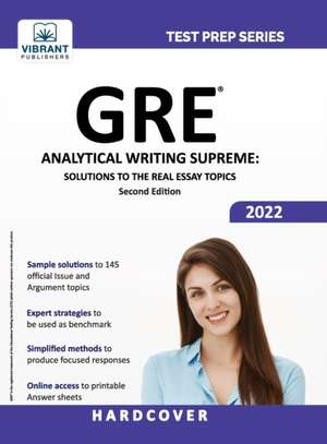 GRE Analytical Writing Supreme de Vibrant Publishers