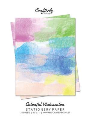 Colorful Watercolor Stationery Paper de Crafterly Paperie