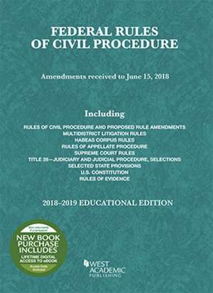 Staff, P: Federal Rules of Civil Procedure, Educational Edi de Publisher's Editorial Staff