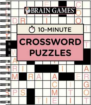 Brain Games - 10 Minute: Crossword Puzzles (Pink) de Publications International Ltd