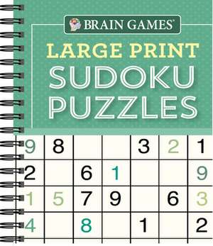 Brain Games - Large Print Sudoku Puzzles (Green) de Publications International Ltd