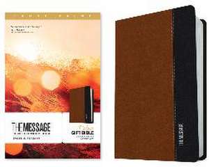 The Message Deluxe Gift Bible, Large Print (Leather-Look, Saddle Tan/Black) de Eugene H. Peterson