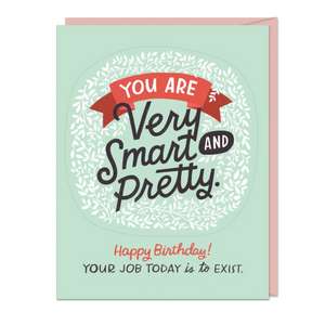 6-Pack Emily McDowell & Friends You Are Very Smart and Pretty (Birthday) Sticker Cards de Emily McDowell & Friends