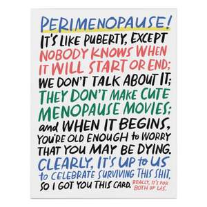 6-Pack Em & Friends It's Like Puberty Perimenopause Support Card