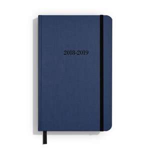 Shinola Planner: 2018-2019, 18 Month, Hard Linen, Navy (5.25x8.25) de Shinola