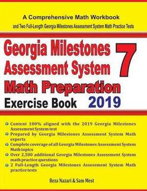 Georgia Milestones Assessment System 7 Math Preparation Exercise Book de Reza Nazari