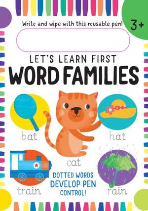 Let's Learn: Word Families (Write and Wipe): (Early Reading Skills, Letter Writing Workbook, Pen Control) de Insight Kids