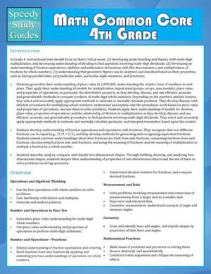 Math Common Core 4th Grade (Speedy Study Guide) de Speedy Publishing LLC