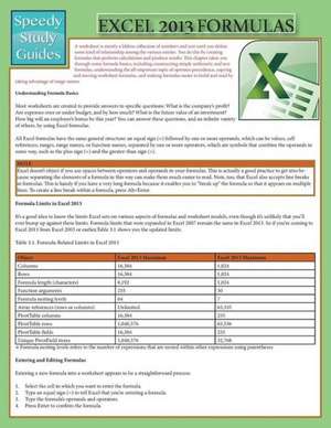 Excel 2013 Formulas (Speedy Study Guide) de Speedy Publishing LLC