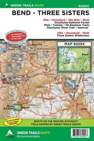 Bend- Three Sisters, or No. 622sx de Green Trails Maps