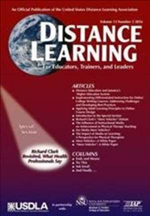 Distance Learning Volume 13 Issue 3 2016 de John G. Flores