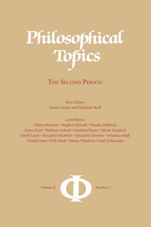 Philosophical Topics 42.1: The Second Person de James Conant