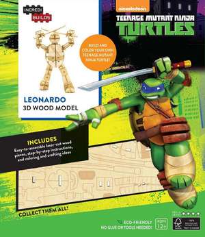 INCREDIBUILDS: TEENAGE MUTANT NINJA TURTLES: LEONARDO 3D WOOD MODEL de INSIGHT EDITIONS