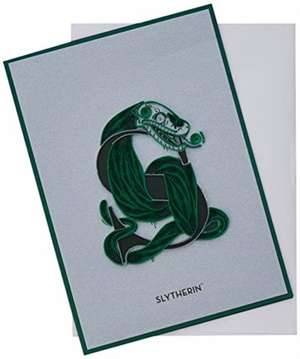 Harry Potter Slytherin Crest Quilled Card de Insight Editions