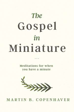 The Gospel in Miniature: Meditations for When You Have a Minute de Copenhaver, Martin