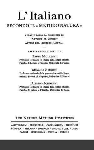 L'italiano secondo il metodo natura de Arthur M. Jensen