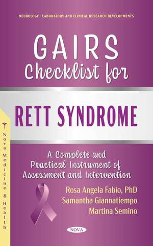 GAIRS Checklist For Rett Syndrome de Rosa Angela Fabio