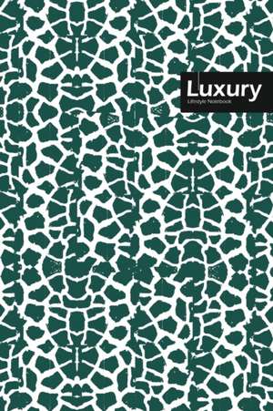 Luxury Lifestyle, Animal Print, Write-in Notebook, Dotted Lines, Wide Ruled, Medium 6 x 9", 288 Pages (Olive Green) de Design