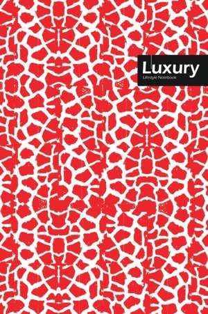 Luxury Lifestyle, Animal Print, Write-in Notebook, Dotted Lines, Wide Ruled, Medium Size 6 x 9 Inch, 288 Pages (Red) de Design