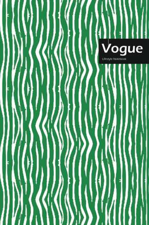 Vogue Lifestyle, Animal Print, Write-in Notebook, Dotted Lines, Wide Ruled, Medium Size 6 x 9 Inch, 144 Sheets (Green) de Design