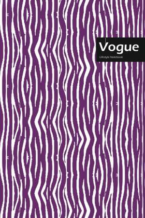 Vogue Lifestyle, Animal Print, Write-in Notebook, Dotted Lines, Wide Ruled, Medium Size 6 x 9 Inch, 144 Sheets (Purple) de Design