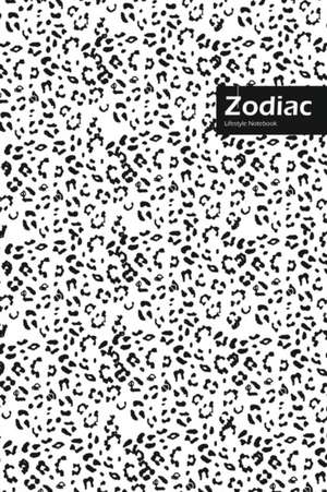 Zodiac Lifestyle, Animal Print, Write-in Notebook, Dotted Lines, Wide Ruled, Medium Size 6 x 9 Inch, 144 Pages (White) de Design