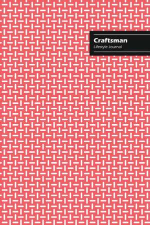 Craftsman Lifestyle Journal, Creative Write-in Notebook, Dotted Lines, Wide Ruled, Medium Size (A5), 6 x 9 (Pink) de Design