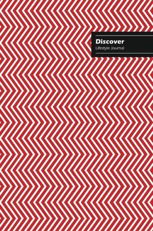 Discover Lifestyle Journal, Creative Write-in Notebook, Dotted Lines, Wide Ruled, Medium Size (A5) 6 x 9 Inch (Red) de Design