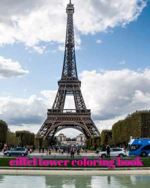 Paris Eiffel tower children and adult coloring template sketchbook de Michael Huhn