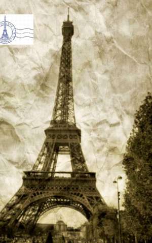 paris France Eiffel Tower Vintage creative blank journal de Michael Huhn