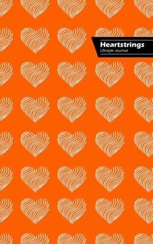 Heartstrings Lifestyle Journal, Blank Notebook, Dotted Lines, 288 Pages, Wide Ruled, 6" x 9" (A5) Hardcover (Orange) de Design