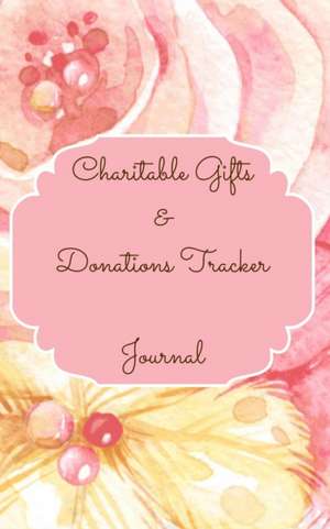 Charitable Gifts And Donations Tracker Journal Color Interior Pastel Rose Gold Pink Floral Yellow White Pearl Colorful de Toqeph