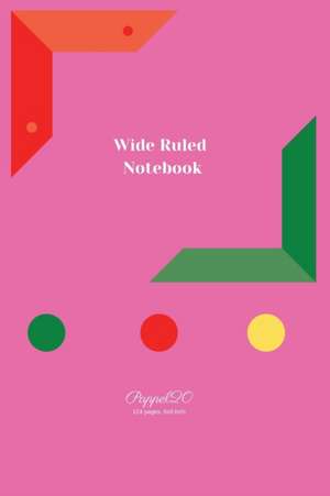 Wide ruled Notebook |Pink Cover|124 pages| 6x9 de Pappel20