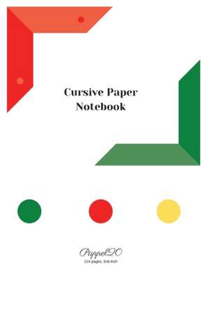 Cursive Paper Notebook| White Cover |6x9 de Pappel20