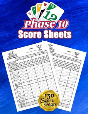 Phase 10 Cards Score Sheets de Scorebooks Essentials