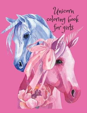 Unicorn coloring book for girls de Cristie Dozaz