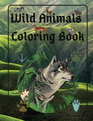 Wild Animals Coloring Book de Raz McOvoo