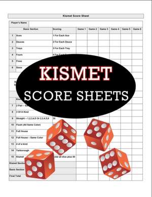 Kismet Score Sheets de Nisclaroo