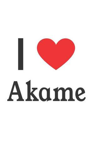 I Love Akame: Akame Designer Notebook de Perfect Papers