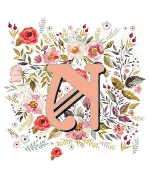 N Monogram Letter Floral Wreath Notebook de Terri Jones