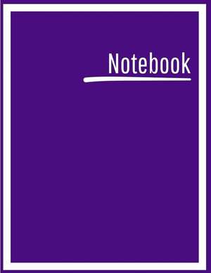 Notebook: College Ruled, Lined, Notebook for School, Work, 1 Subject, Dark Purple, Soft Cover de Blanketyblank Journals