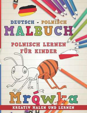 Malbuch Deutsch - Polnisch I Polnisch lernen f de Nerdmedia