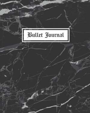 Bullet Journal: Black Marble 150 Dotted Page 8x10 Notebook de Bujo Heaven