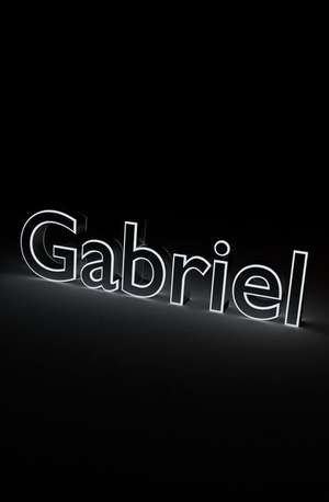 Gabriel: Blank Notebook with Dot Grid Border de Custom Book Creations